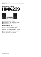 Sony HMK-229 Manual De Instrucciones
