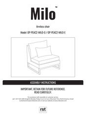 rst brands OP-PEAC2-MILO-E Manual De Instrucciones Y Ensamble