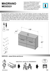 Forte MADRANO MEGD221 Instrucción De Montaje