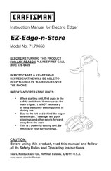 Craftsman EZ-Edge-n-Store 71.79653 Manual De Instrucciones