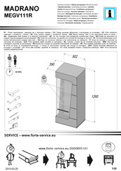 Forte MADRANO MEGV111R Instrucción De Montaje