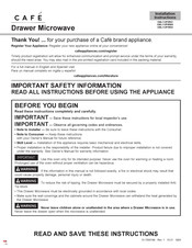 Cafe CWL112P4RW5 Instrucciones De Instalación