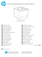 HP LaserJet Managed E60175 Guia De Instalacion