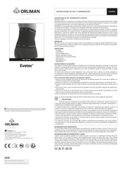 Orliman Evotec EV-301 Instrucciones De Uso Y Conservación