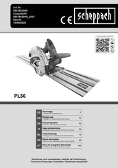 Scheppach PL56 Traduccion Del Manual De Instrucciones Originale