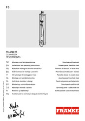 Franke F5LM2021 2030056554 Instrucciones De Montaje Y Servicio