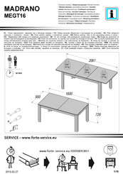 Forte MADRANO MEGT16 Instrucción De Montaje