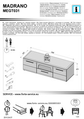 Forte MADRANO MEGT031 Instrucción De Montaje