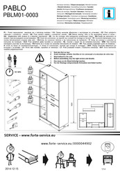 Forte PABLO PBLM01-0003 Instrucción De Montaje