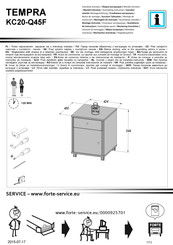 Forte TEMPRA KC20-Q45F Instrucción De Montaje