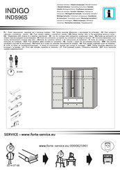 Forte INDIGO INDS96S Instrucción De Montaje