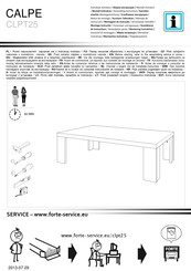 Forte CALPE CLPT25 Instrucción De Montaje
