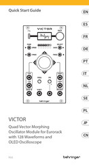 Behringer VICTOR Guia De Inicio Rapido