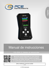 PCE Instruments PCE-RDM 10 Manual De Instrucciones