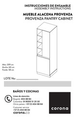 CORONA AM0096741 Instrucciones De Ensamble