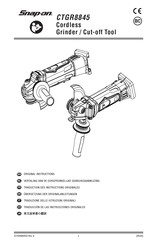 Snap-On CTGR8845 Traducción De Las Instrucciones Originales