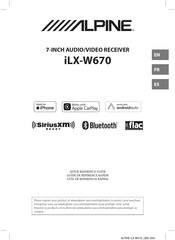 Alpine iLX-W670 Guía De Referencia Rápida