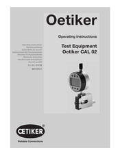 OETIKER CAL 02 Instrucciones De Funcionamiento