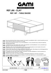 Gautier Gami J66 CLAY Instrucciones De Montaje