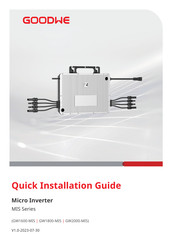 Goodwe GW1800-MIS Guía De Instalación Rápida