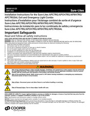 Cooper Lighting Solutions Sure-Lites APC7RG Instrucciones De Instalación