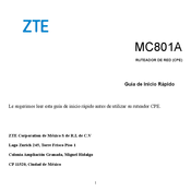 ZTE MC801A Guia De Inicio Rapido