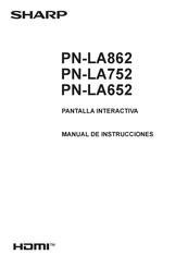 Sharp PN-LA752 Manual De Instrucciones