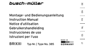 Busch+Müller BRIXXI 383 Instrucciones De Uso