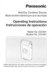 Panasonic ES7801 Instrucciones De Operación