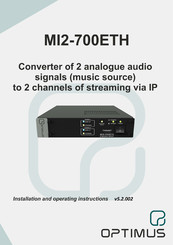 Optimus MI2-700ETH Manual De Instalación Y Funcionamiento