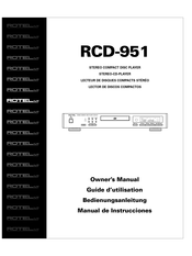 Rotel RCD-951 Manual De Instrucciones