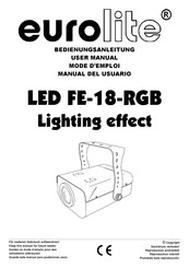 EuroLite LED FE-18-RGB Manual Del Usuario