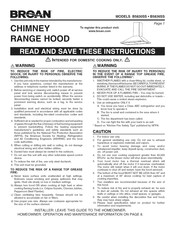 Broan B5830SS Manual De Instrucciones