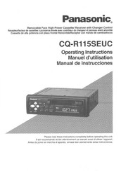 Panasonic CQ-R115SEUC Manual De Instrucciones