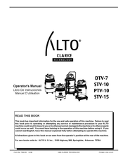 Alto CLARKE PTV-10 Libro De Instrucciones