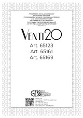 Gessi Venti20 65123 Instrucciones De Instalación