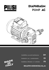 Piusi F00203010 Instalación Uso Y Mantenimiento