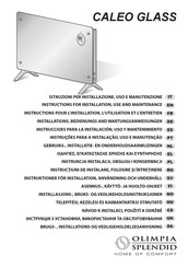 Olimpia splendid CALEO GLASS Instruccioes Para La Instalación, Uso Y Mantenimiento