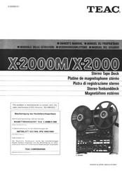 Teac X-2000 Manual Del Usuario