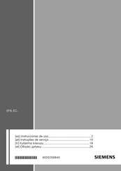 Siemens EF8 EC Serie Instrucciones De Uso