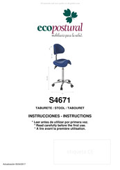 ECOPOSTURAL S4671 Instrucciones