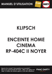 Klipsch RP-500C II Manual Del Usuario