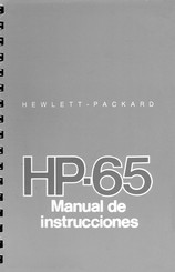 Hewlett Packard HP-65 Manual De Instrucciones