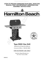 Hamilton Beach OG01 Manual De Montaje Y Operacion