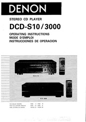 Denon DCD-S10/3000 Instrucciones De Operación
