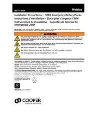 Cooper Metalux CBRK Serie Instrucciones De Instalación