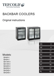 Tefcold BA25H-I Manual De Instruccion