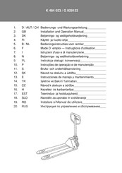 Simon, Evers & Co K 484 023 Instrucciones De Manejo Y Mantenimiento