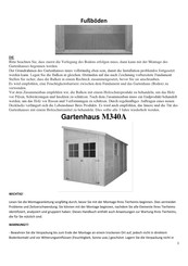 Gartenhaus M340A Instrucciones De Montaje