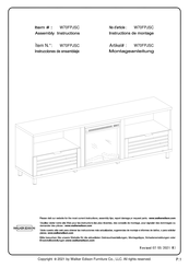 Walker Edison W70FPJSC Instrucciones De Ensamblaje